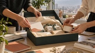 Equipo prepara un kit de prensa para el lanzamiento de un producto en una oficina de Santiago; escena editorial original, no corresponde a una marca real.